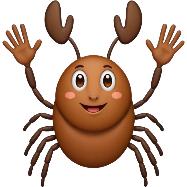 cartoon tick waving emoji