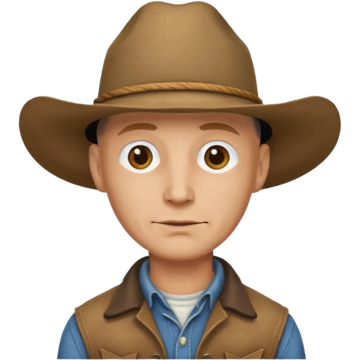 bald cowboy emoji