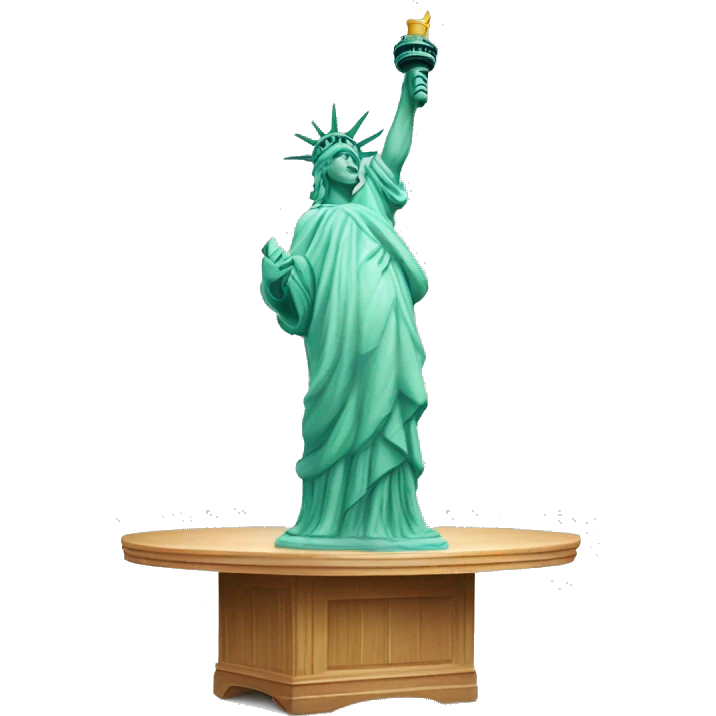 Statue of Liberty dancing on a table emoji