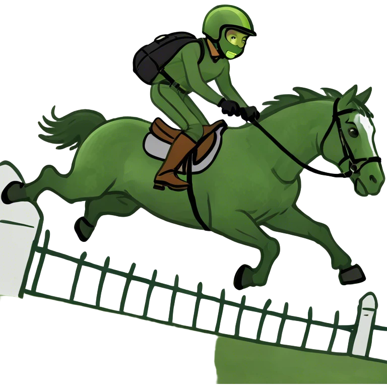 horseback riding jumping emoji
