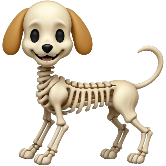 Pluto as a skeleton dog emoji