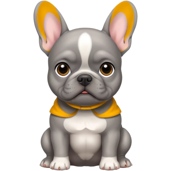 grey french bulldog puppy emoji