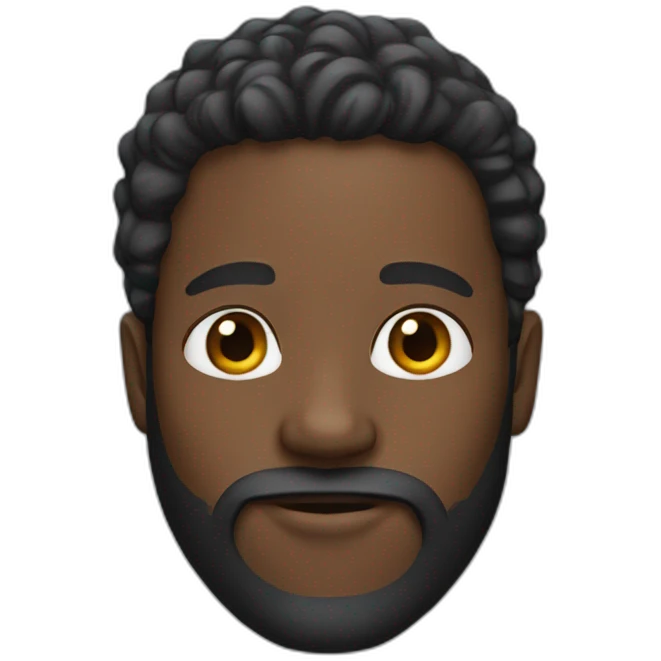 black man with beard emoji
