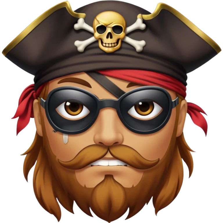 a pirate with an eye patch emoji