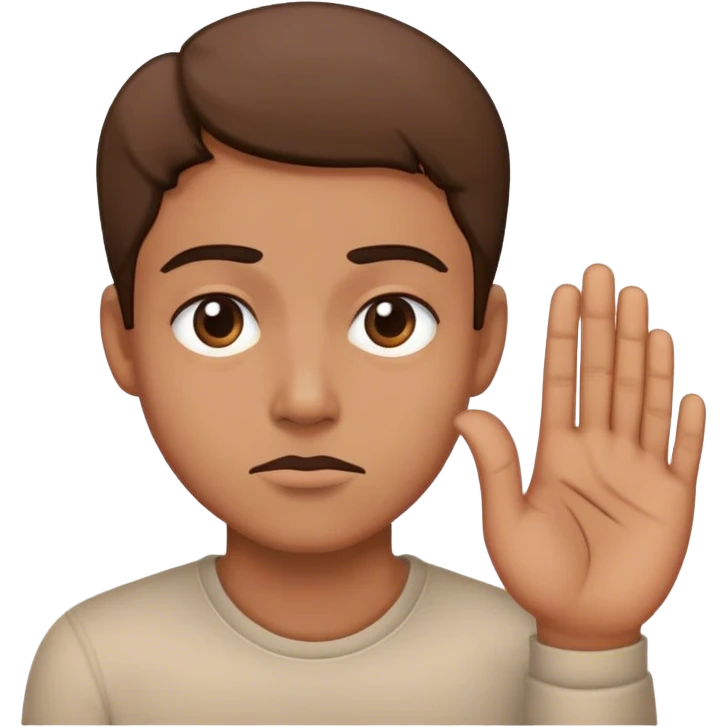 Side eye with pushing hand emoji