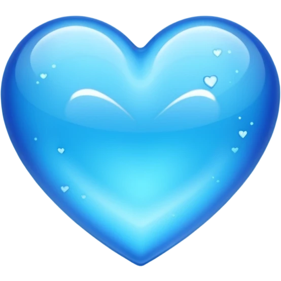 blue heart with a sparkle emoji