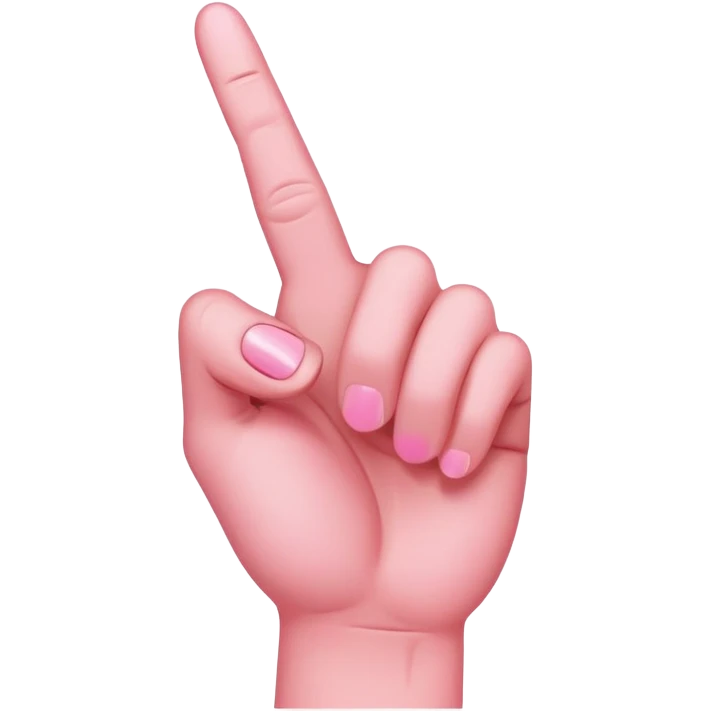 pink middle finger like this 🖕 emoji