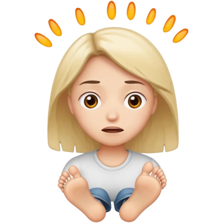 I want 😫  mixed with 🦶 emoji  emoji