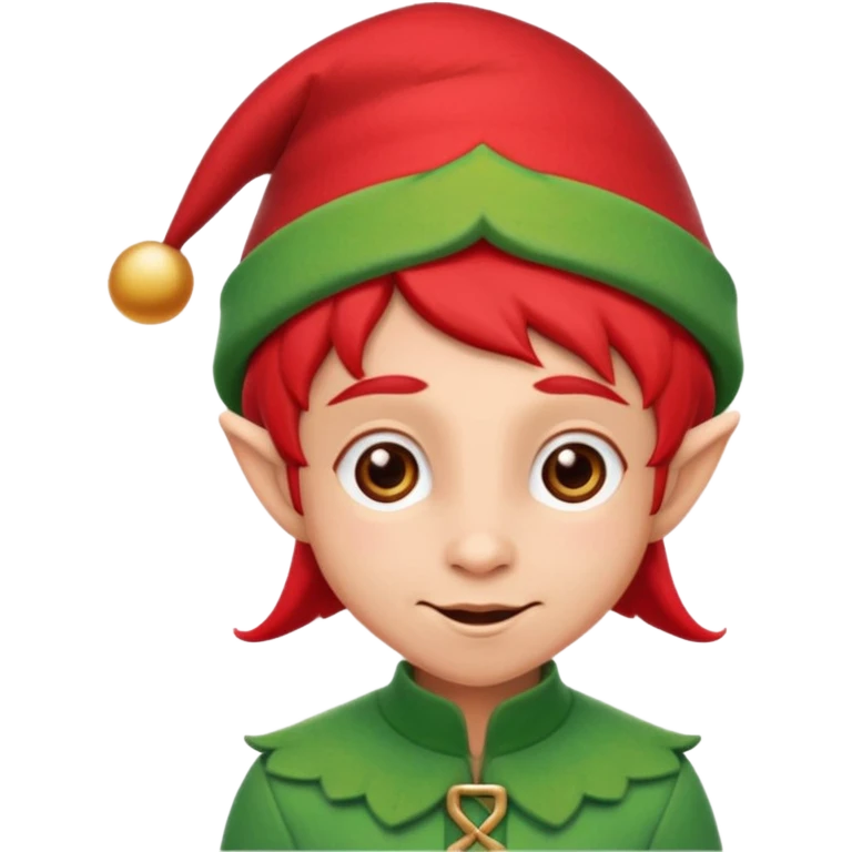 Christmas elf, funny, red emoji