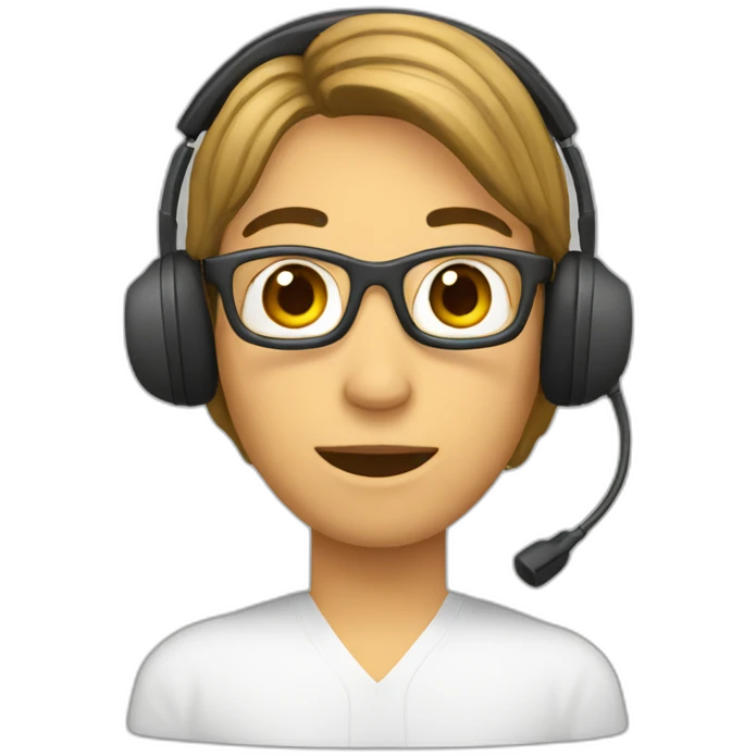 Spanish interpreter with headset emoji