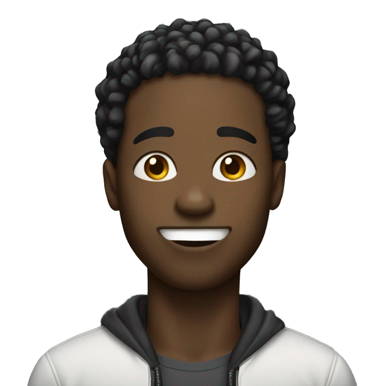 Black man with his tongue out emoji