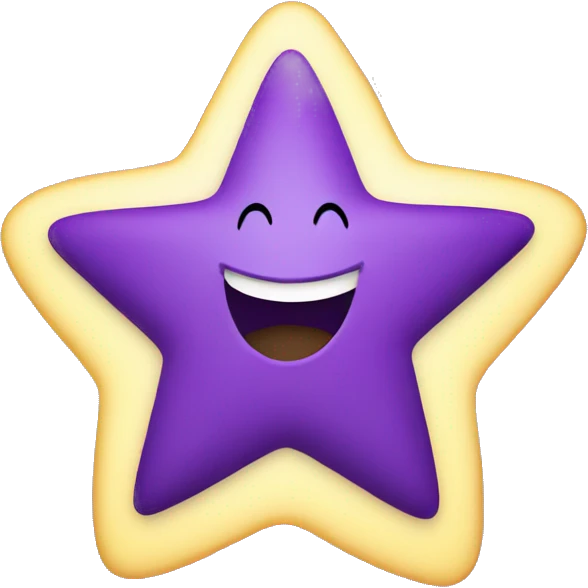Happy purple star emoji