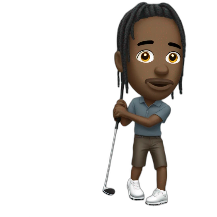 Travis Scott is playing golf emoji