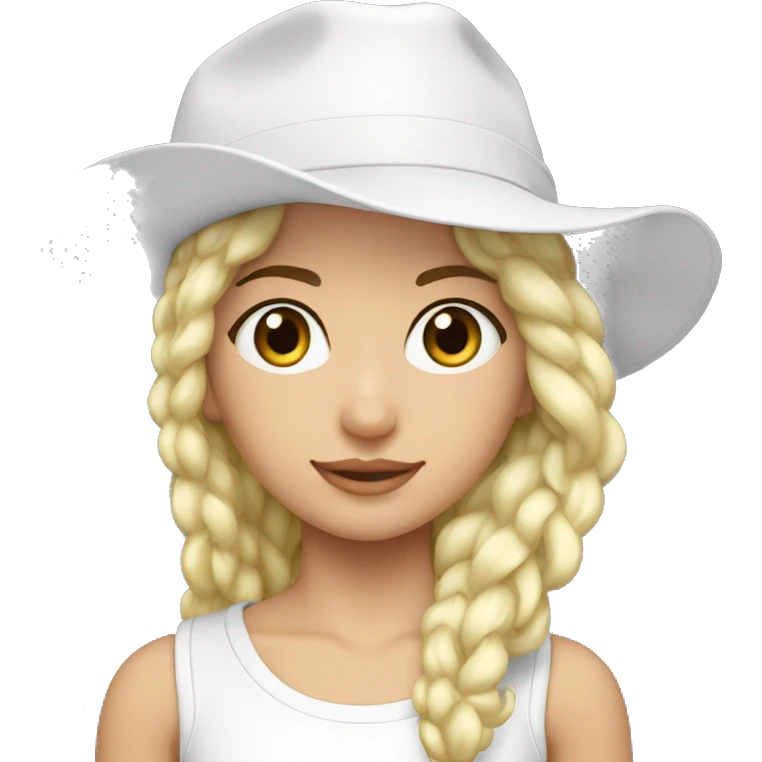 Blanco pelo malo gorra blanca emoji