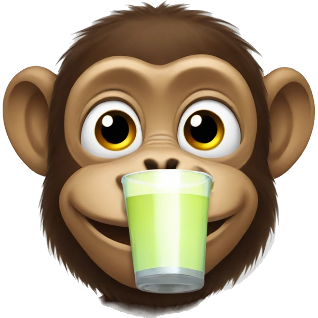 Monkey drinking juice emoji