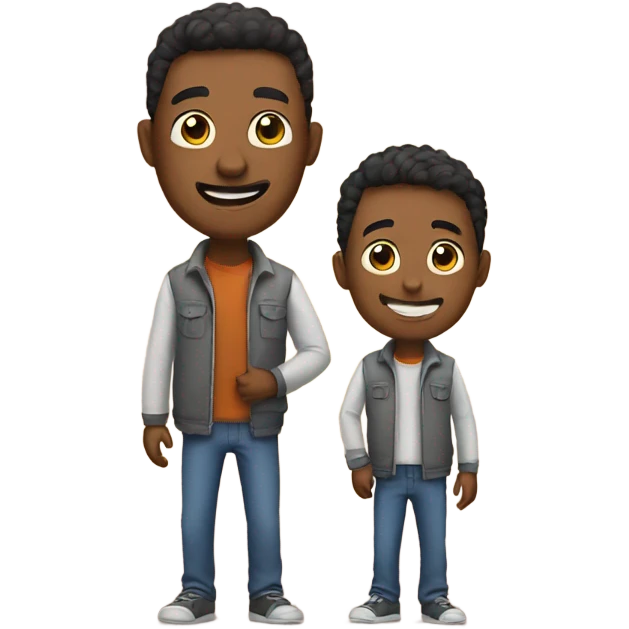 Dad with his son emoji