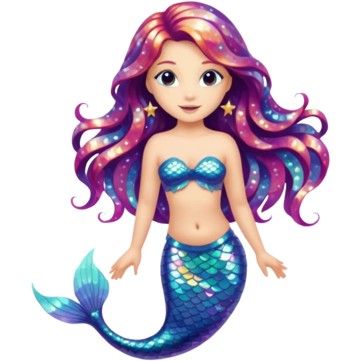 Glitter mermaid emoji