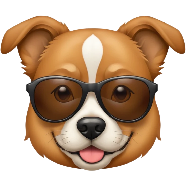Dog wearing sunglasses ￼ emoji