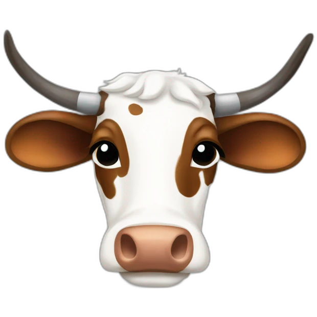 SPECKLED LONGHORN COW LONG LONG LONG HAPPY emoji