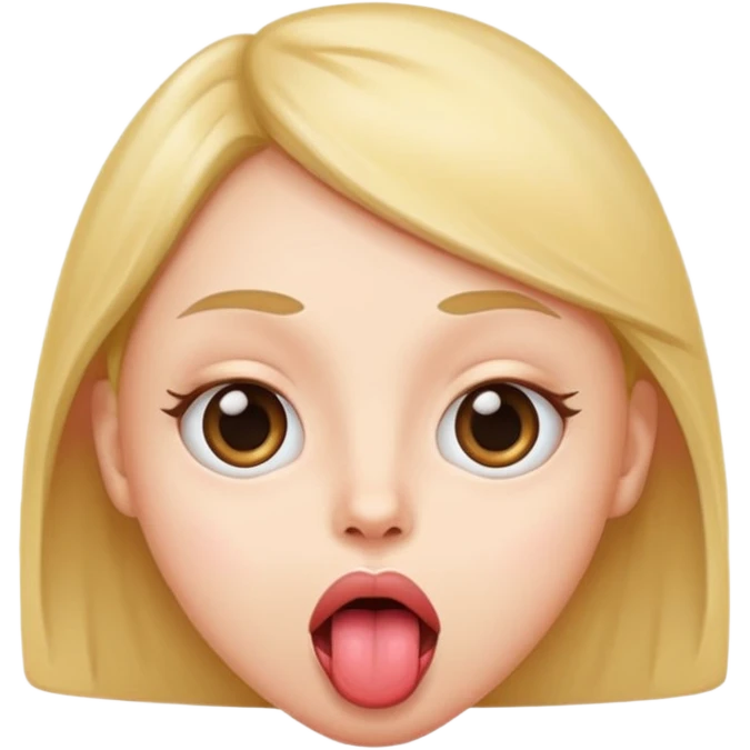 wide eyes tongue out  emoji
