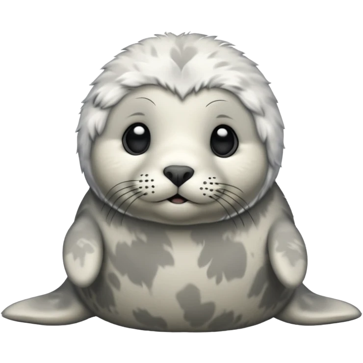 full body grey seal pup emoji