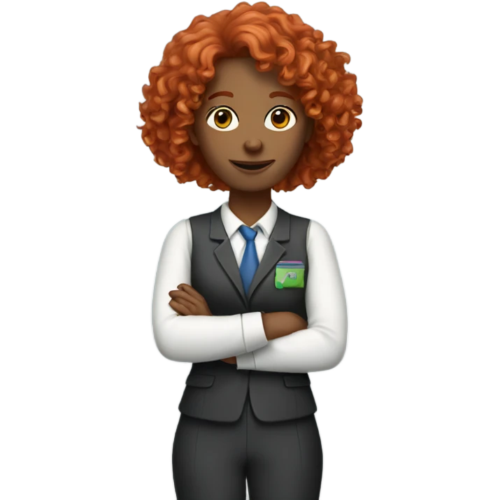 Curly red hair teacher emoji