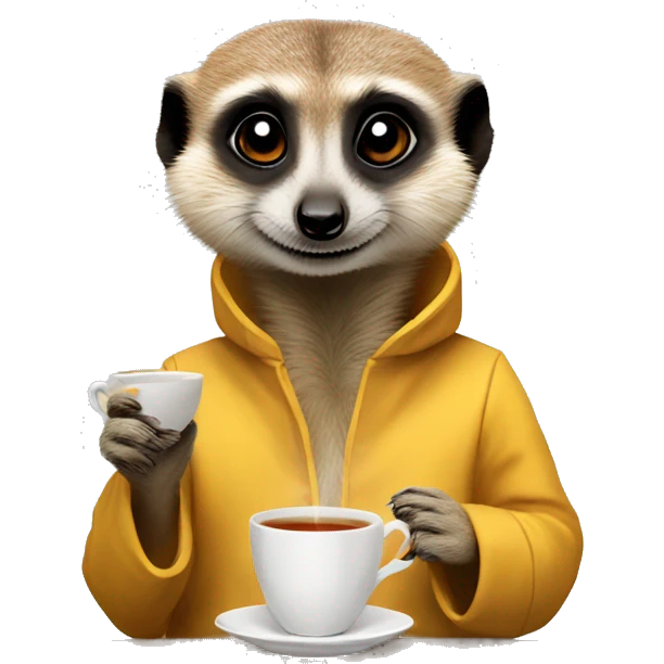Meerkat with tea emoji