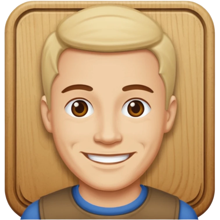 Woodcut  Man  smiling  emoji
