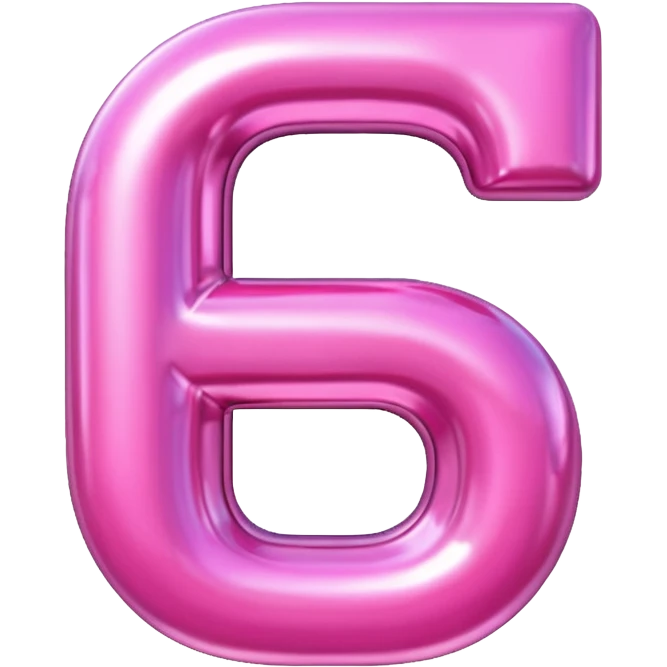 mix color pinks 3d letter p emoji