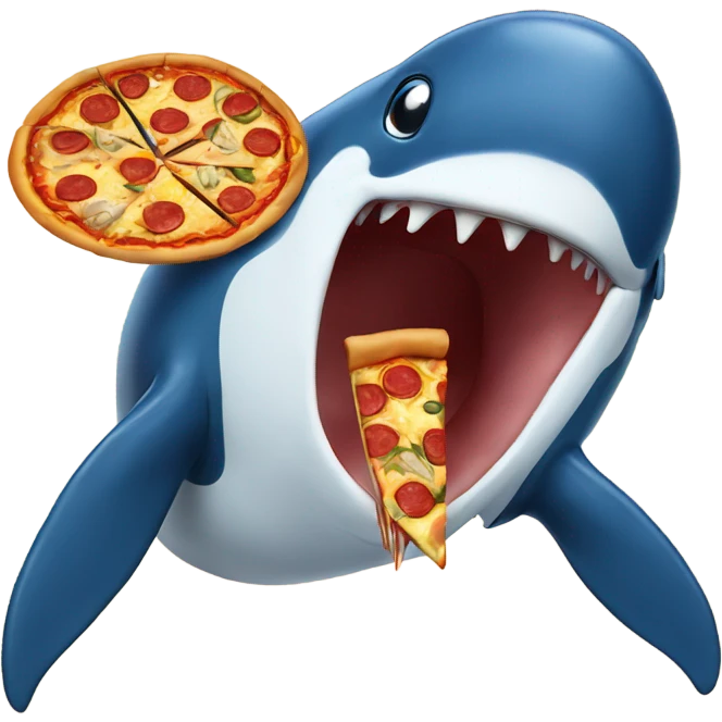 whale eating pizza  emoji