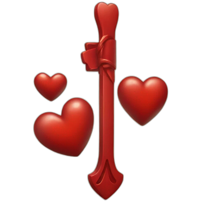 COEUR ET CROIX ROUGE  emoji