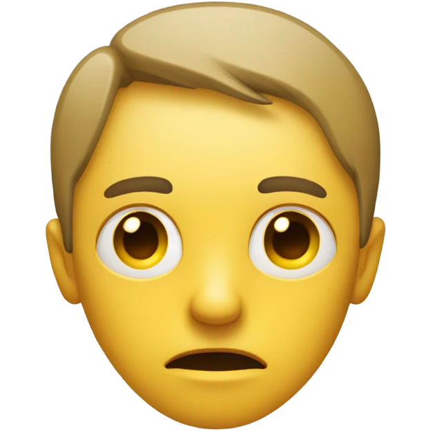 Eyes by right side judging serious expression on jellow circle dot like and amoyi and pressed together lips serious  emoji