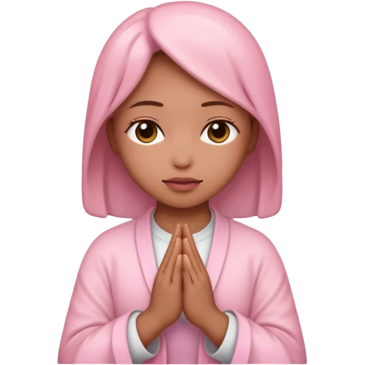 make pray with very girly pink tones. emoji