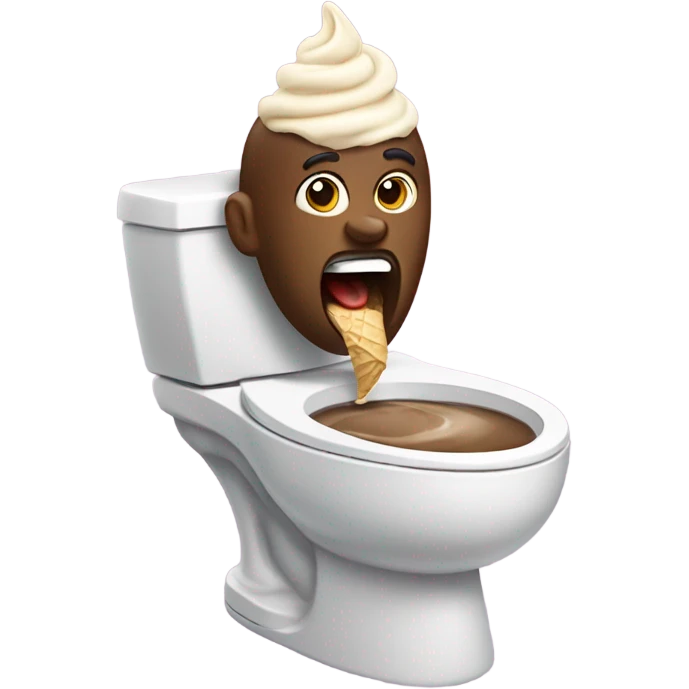 Skibidi toilet eating ice cream  emoji