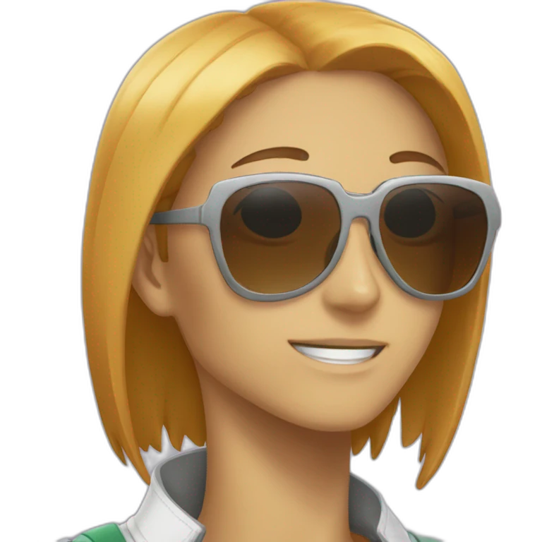 rei from evangelion wearing sunglasses emoji