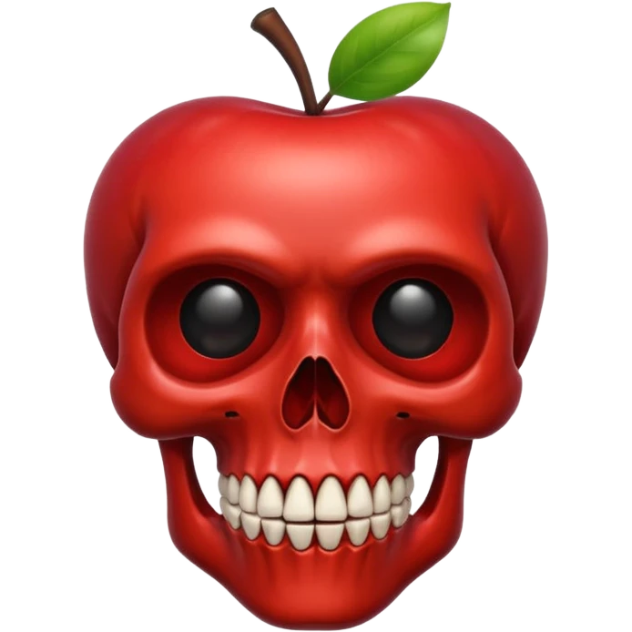 Create a skull face apple emoji emoji