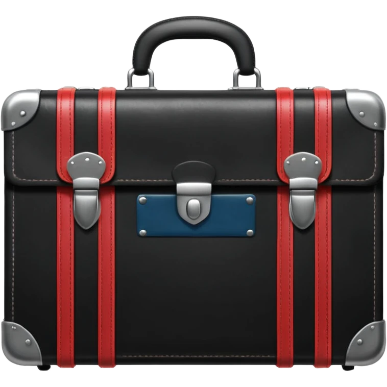 черный и красный чемодан emoji