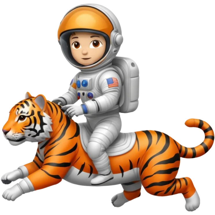 closed helmet astronaut riding tiger emoji