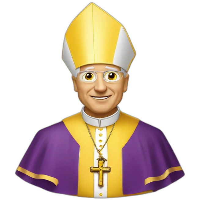 yellow pope john paul second emoji