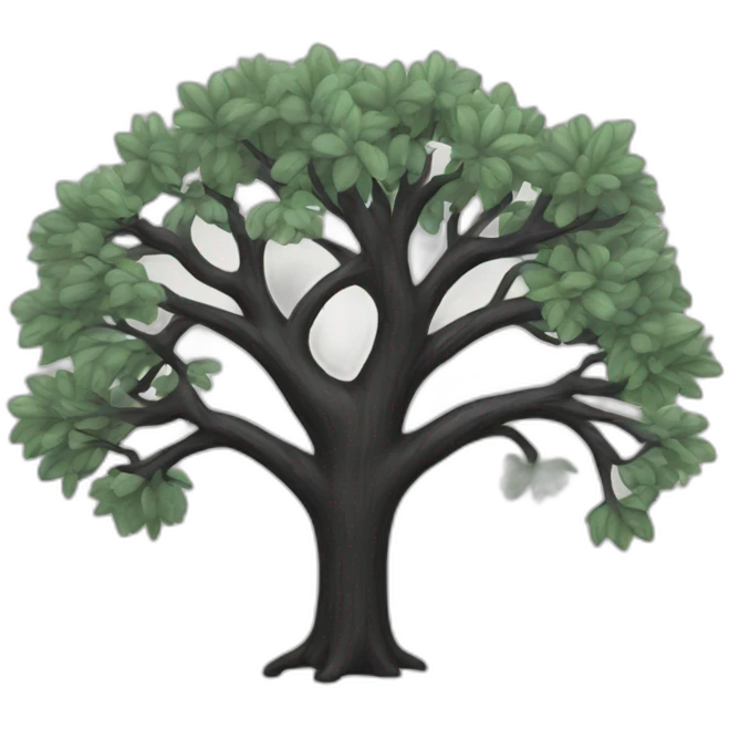Black tree emoji