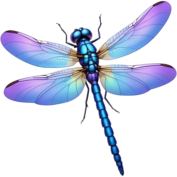 Purple and blue dragonfly emoji
