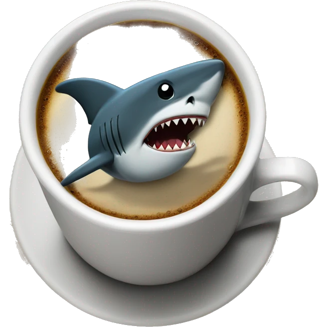 shark in coffee emoji