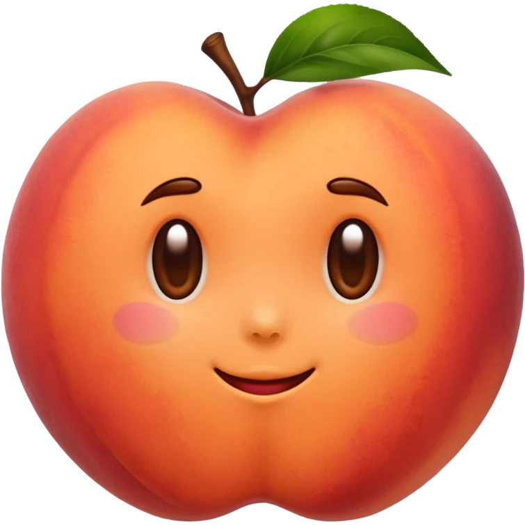 Peach with hand print on  emoji