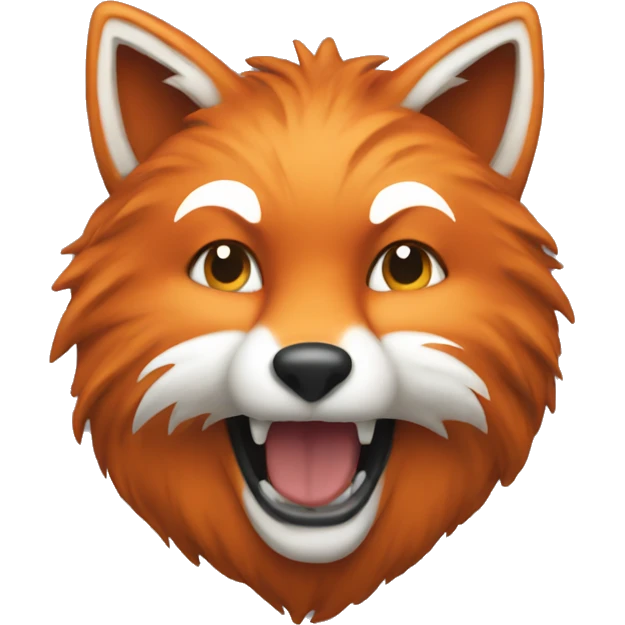 fox emojie, with the style of apple and who look like a hack emoji