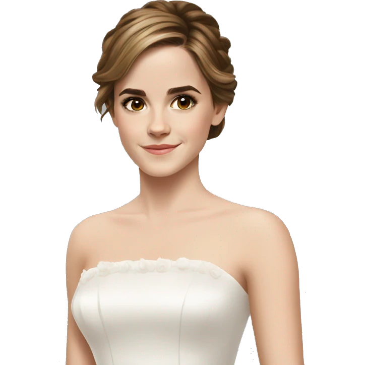 Emma watson en robe de mariée  emoji