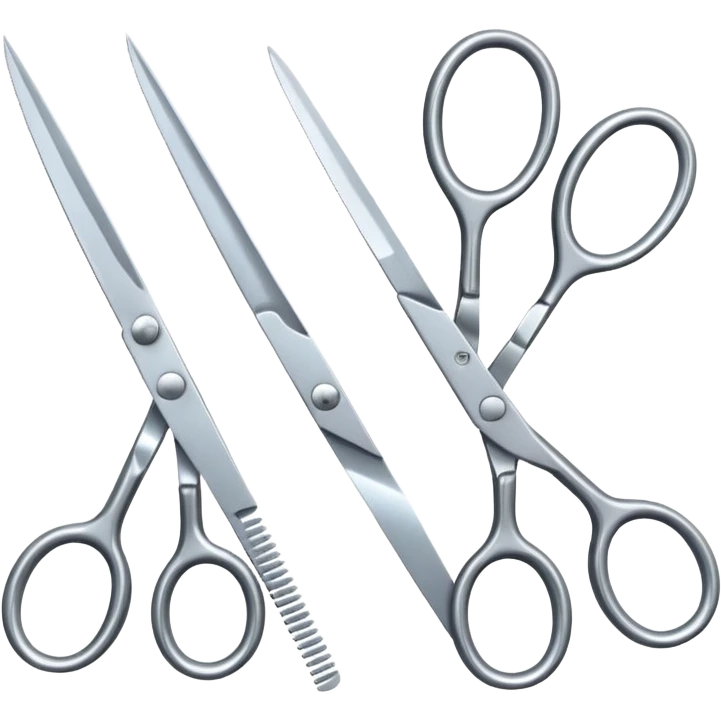 Two pairs of scissors cutting eachother  emoji