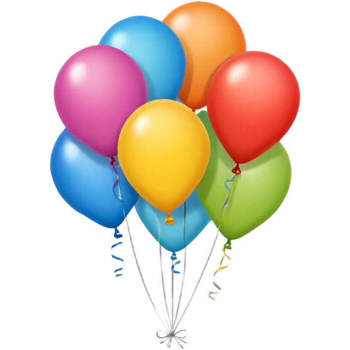 Daisy design baloons colorful emoji