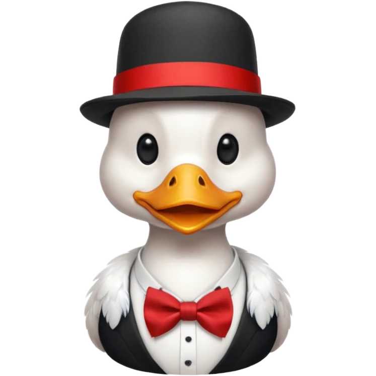 A cartoon very Italian duck emoji