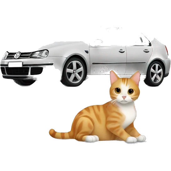 vw bora with cat emoji