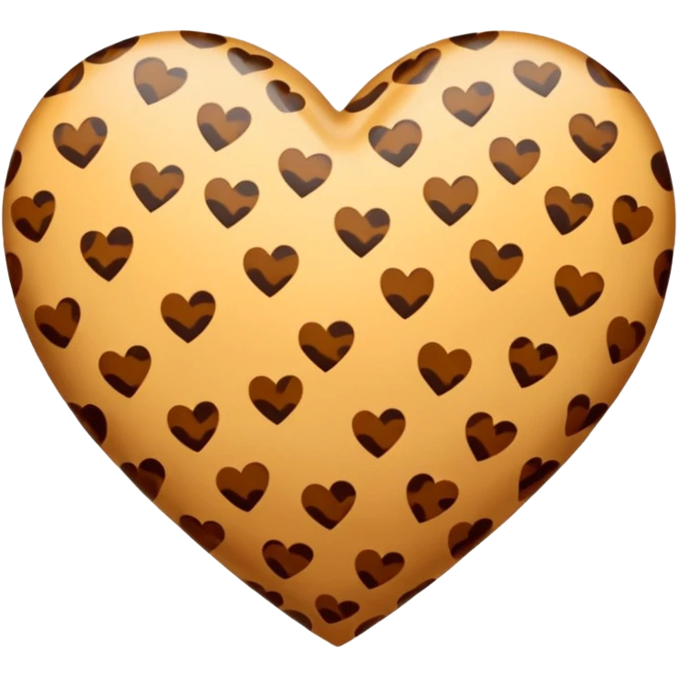 heart with a cheetah print texture emoji